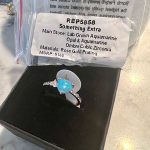 March birthday bomb party size 7 ring in rose gold